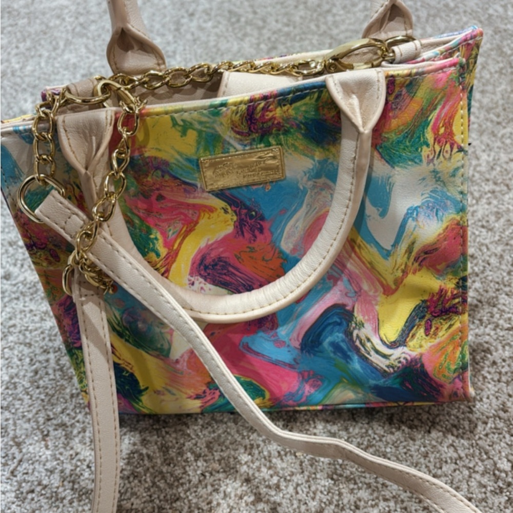 Luv Betsey By Betsey Johnson Fun Colorful Purse With Crossbody Strap